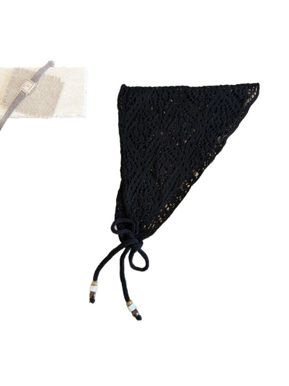Scarvii - Geometric Pattern Openwork Triangle Scarf