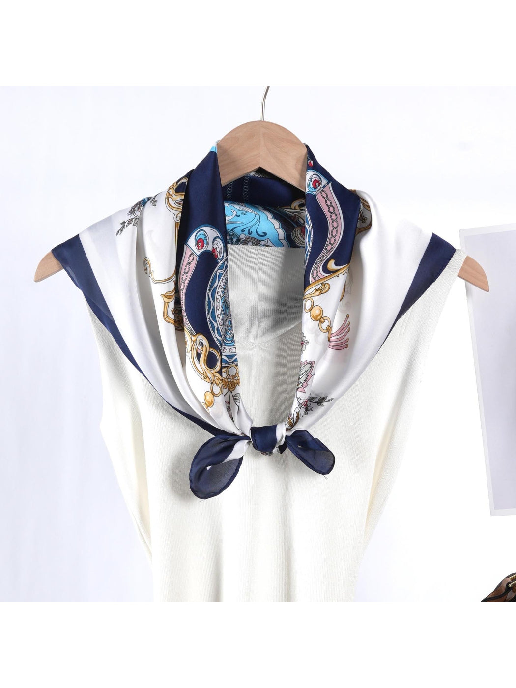 Scarvii - Vintage Jewelry Print Square Scarf