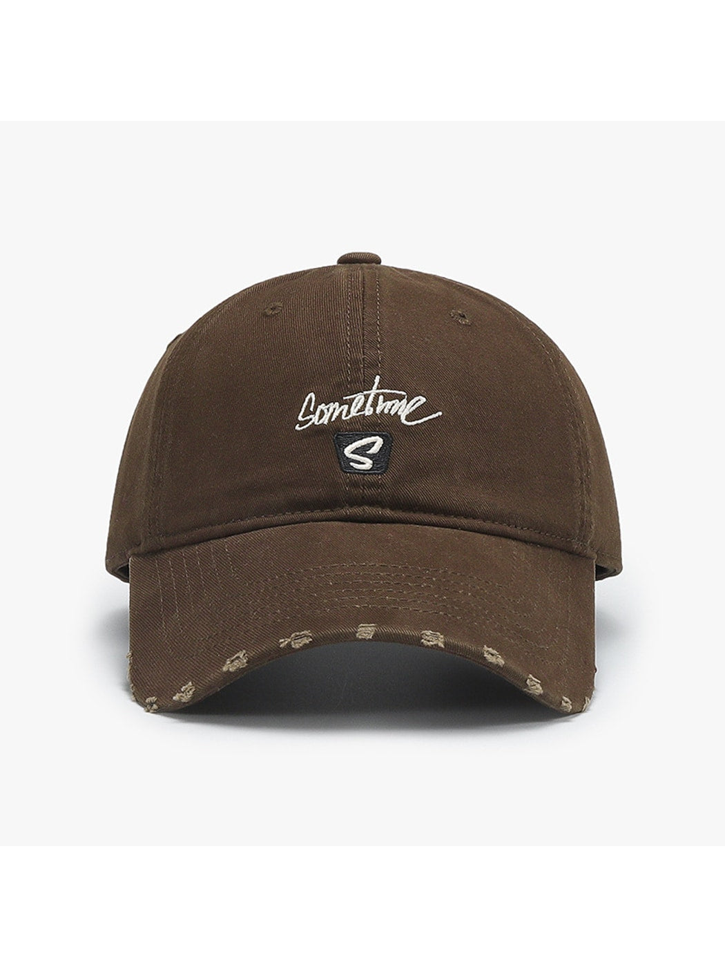 Haila - Round Crown Embroidered Detail Foldable Baseball