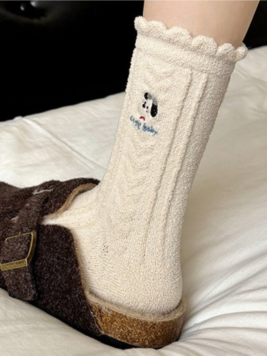 Rufia - Cute Cartoon Coral Fleece Winter Socks