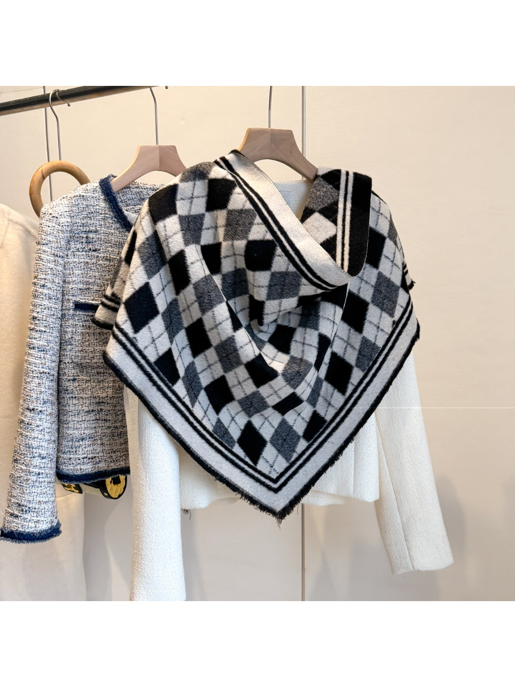 Scarvii - Classic Pattern Knit Wrap Scarf