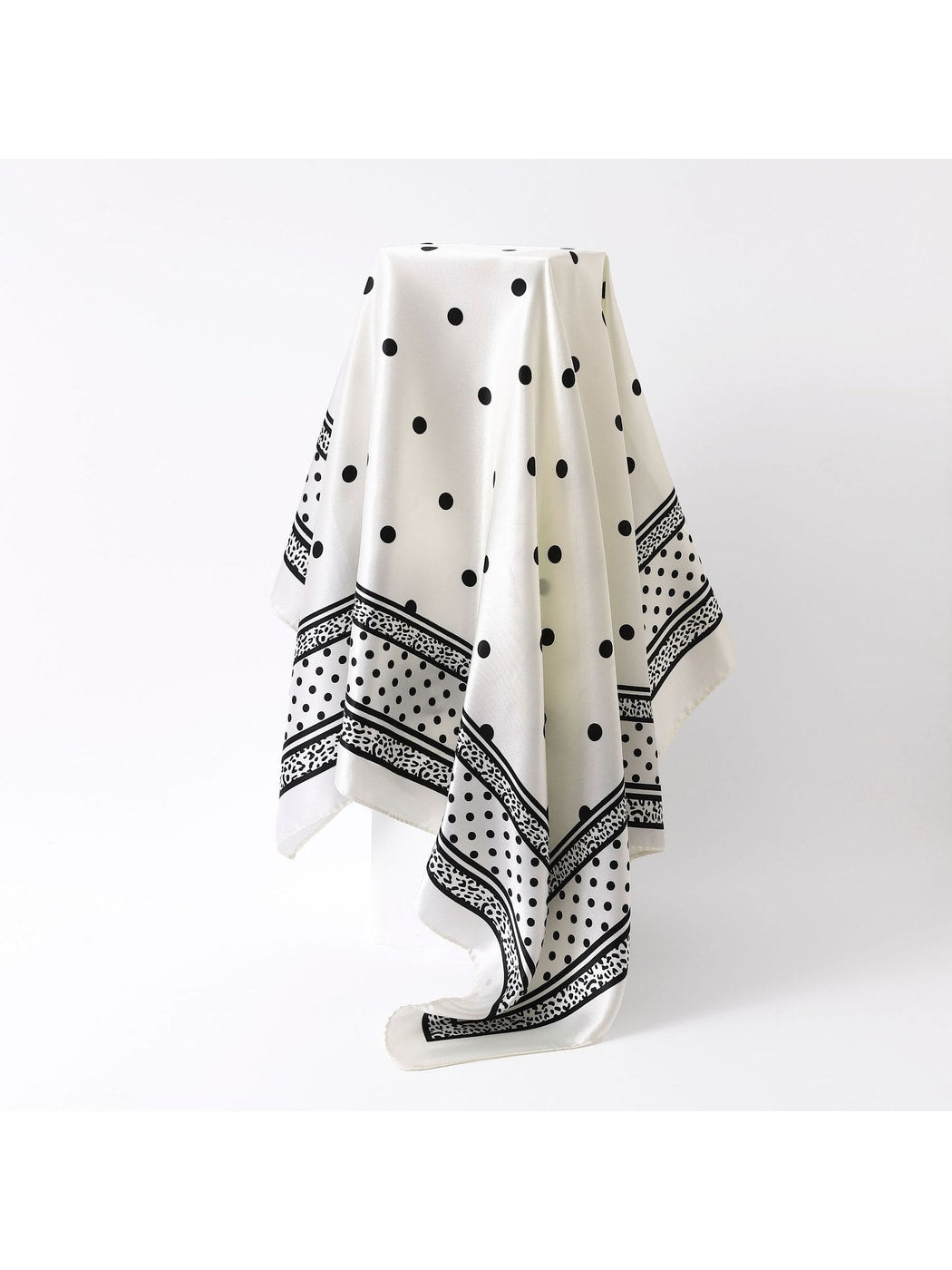 Scarvii - Warm Tones Polka Dot Printed Square Scarf