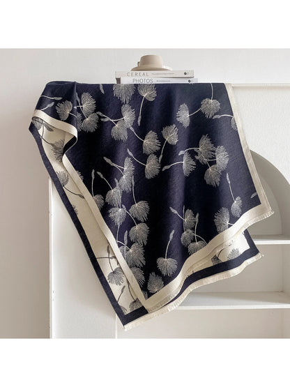 Scarvii Red Dandelion Print Shawl Wrap