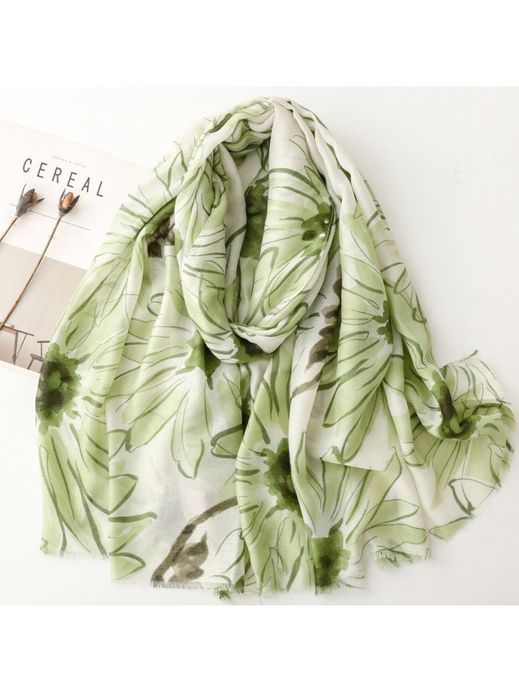 Scarvii - Daisy Print Scarf & Shawl for Women