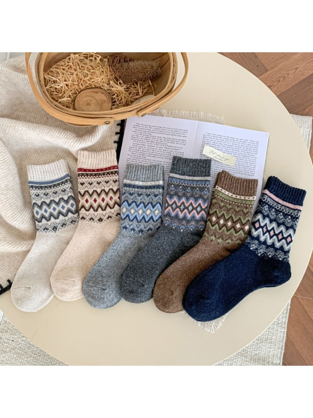 Rufia - Classic Fair Isle Crew Socks