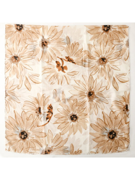 Scarvii - Daisy Print Scarf & Shawl for Women