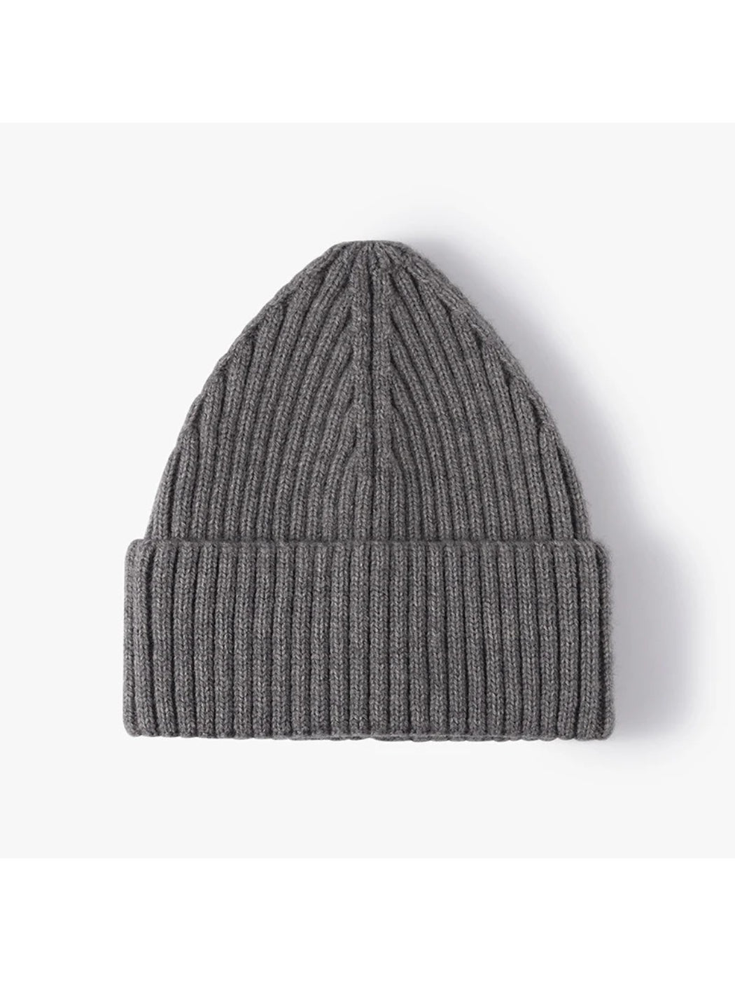 Haila - Solid Rib Knit Cuffed Beanie