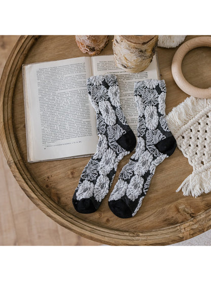 Rufia - Vintage Baroque Textured Crew Socks