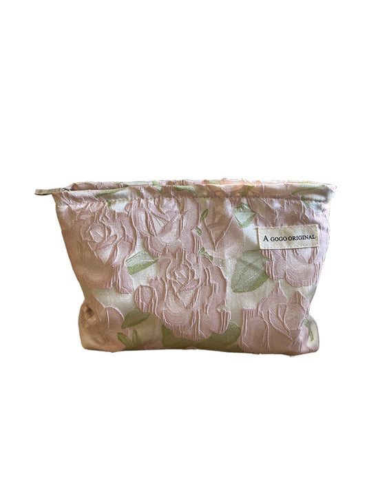 Cosbai – Rose Print Travel Makeup Bag