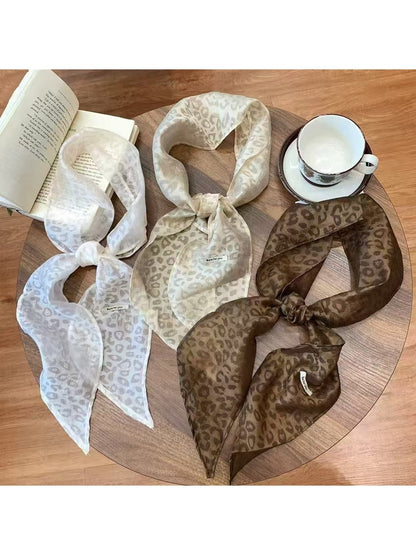 Scarvii - Leopard Print Fashion Neck Scarf