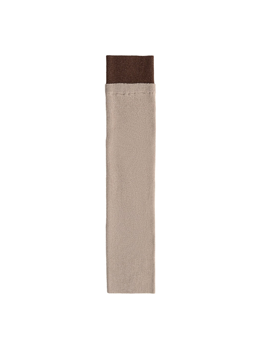 Cozyra - Contrast-Cuff Ribbed Knit Leg Warmers