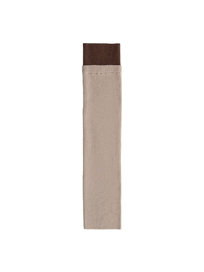 Cozyra - Contrast-Cuff Ribbed Knit Leg Warmers