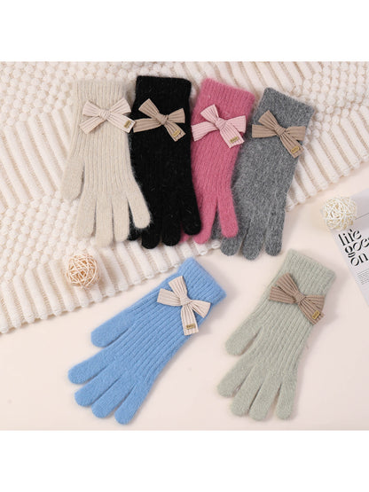 Gloving - Bow Detail Touchscreen Gloves