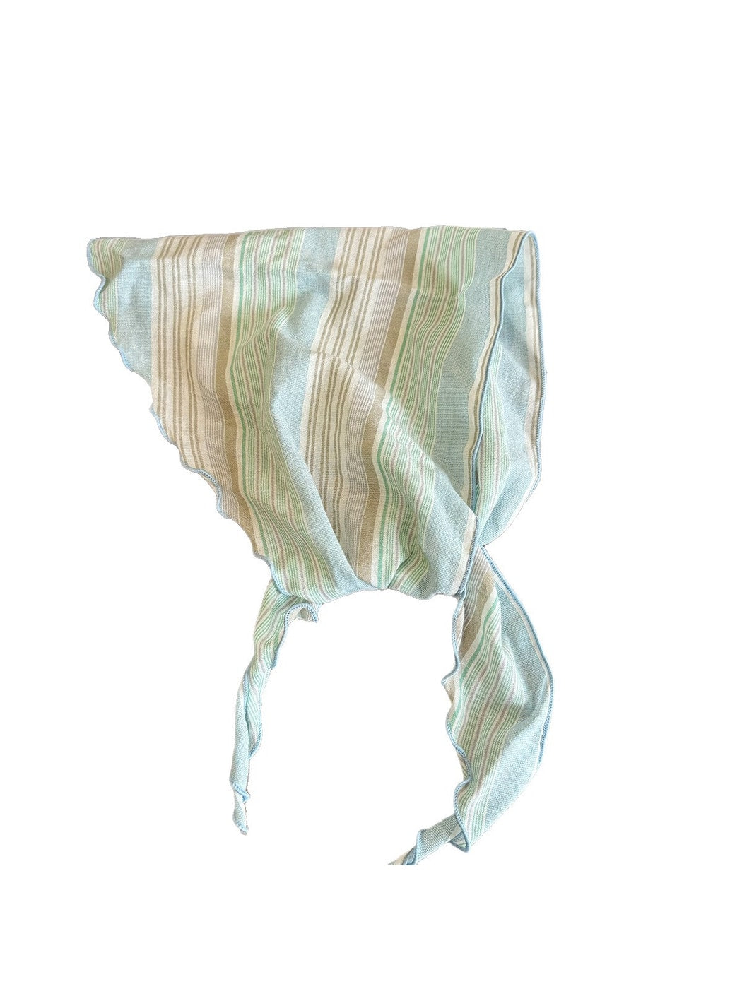 Scarvii - Striped Printed Wavy Edge Triangle Bandana