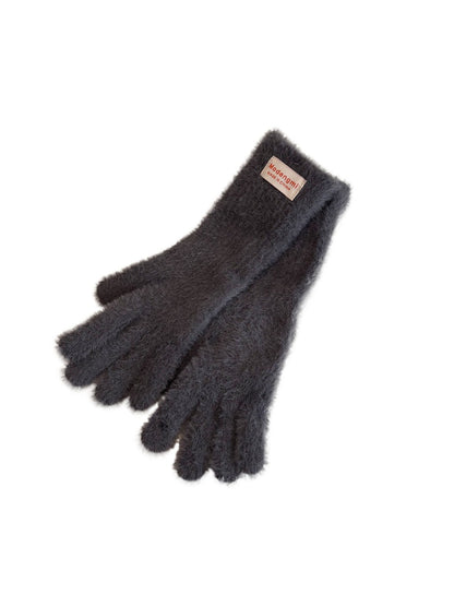 Gloving - Solid Color Fuzzy Gloves with Touchscreen