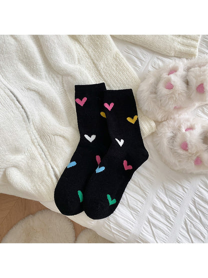 Rufia - Playful Mixed Motif Casual Crew Socks