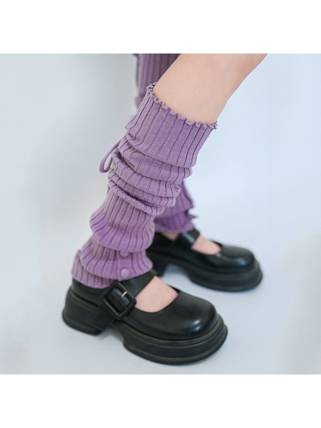 Cozyra - Y2K Ballet-Inspired Ribbed Leg Warmers