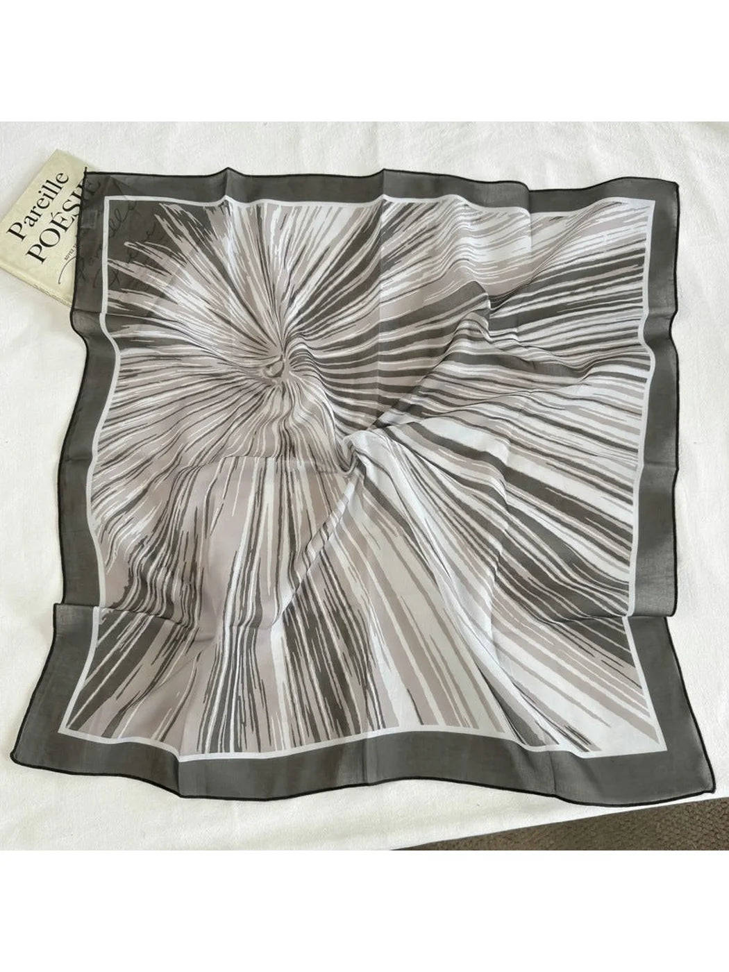Scarvii - Abstract Line Art Sheer Square Scarf