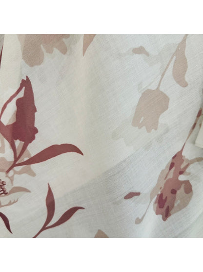 Scarvii - Dusty Pink Floral Printed Fashion Square Scarf
