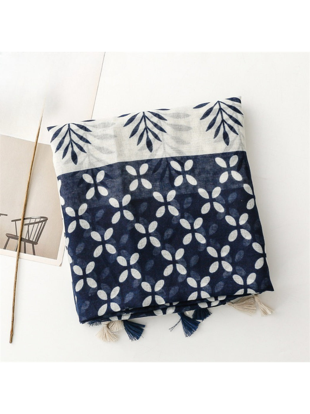 Scarvii - Botanical Border Print Scarf