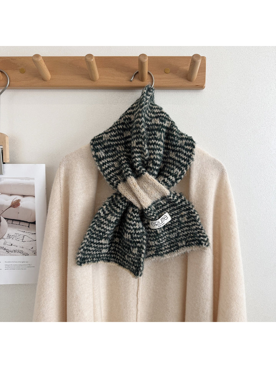 Scarvii - Fuzzy Knit Striped Scarf