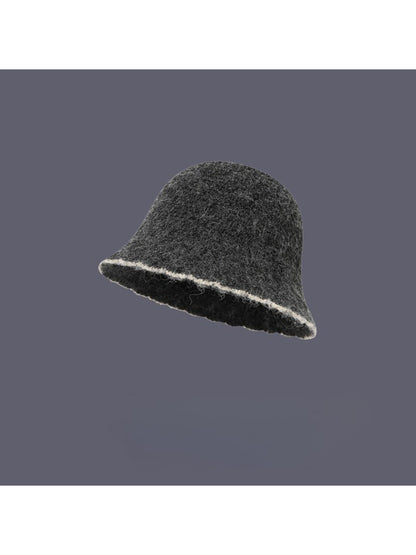 Haila - Contrast Edge Knit Bucket Hat