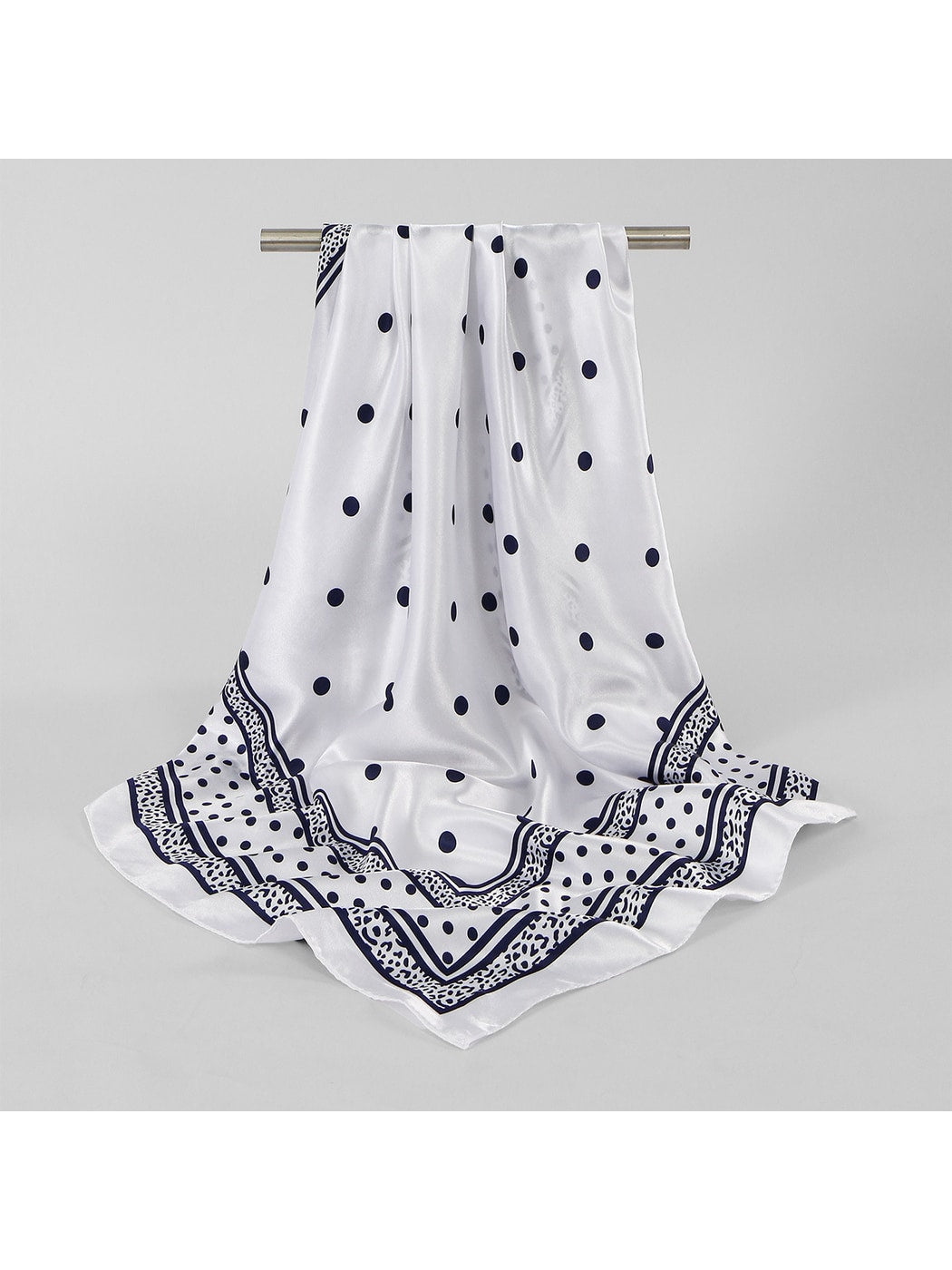 Scarvii - Retro Polka Dot Printed Fashion Square Scarf