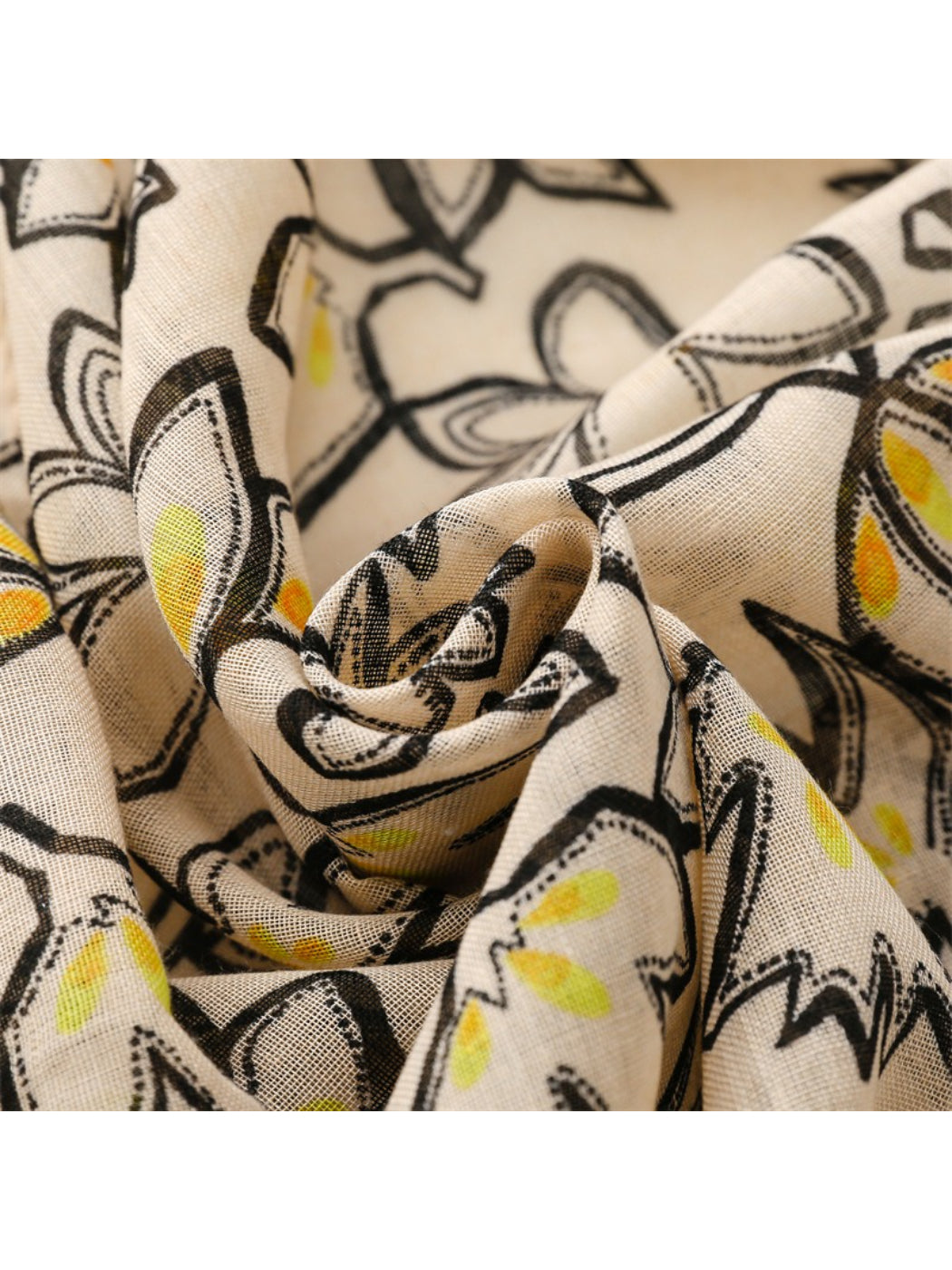 Scarvii - Sketch Floral Print Lightweight Scarf