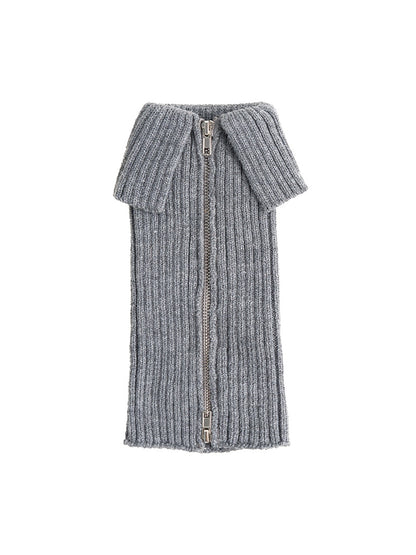 Cozyra - Two-Way Zipper Ribbed Knit Leg Warmers