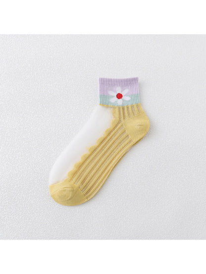 Rufia - Sheer Daisy Ribbed Crew Socks product image 8
