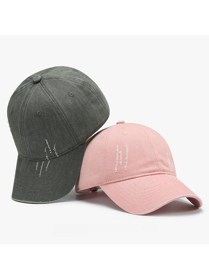 Haila - Soft Top Curved Brim Adjustable Baseball Cap