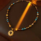Bauai - Vintage Sun Pendant Beaded Necklace - Boho & Unique