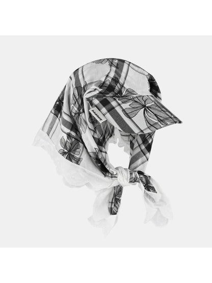 Haila - Floral Print Curved Brim Women's Headscarf Cap
