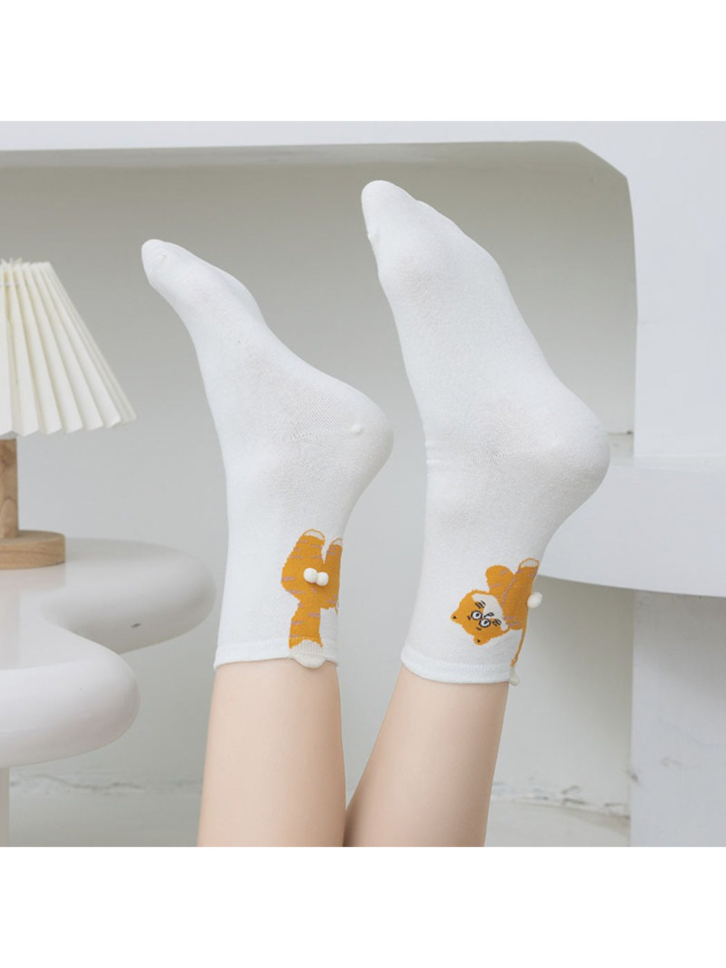 Rufia - Whimsical Cat Motif Crew Socks product image 3