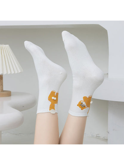 Rufia - Whimsical Cat Motif Crew Socks product image 3