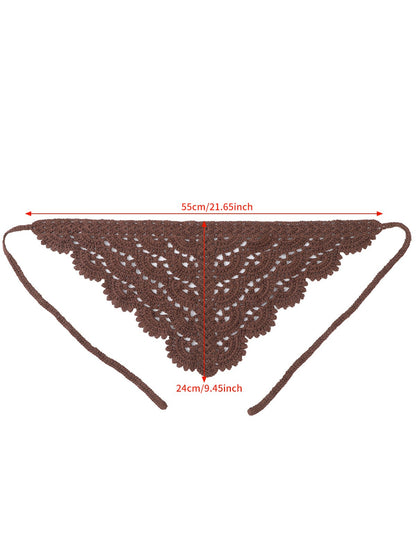 Scarvii Crochet Lace Triangle Hair Scarf
