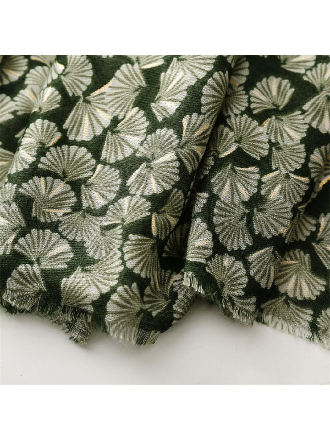 Scarvii - Lightweight Allover Leaf Print Scarf