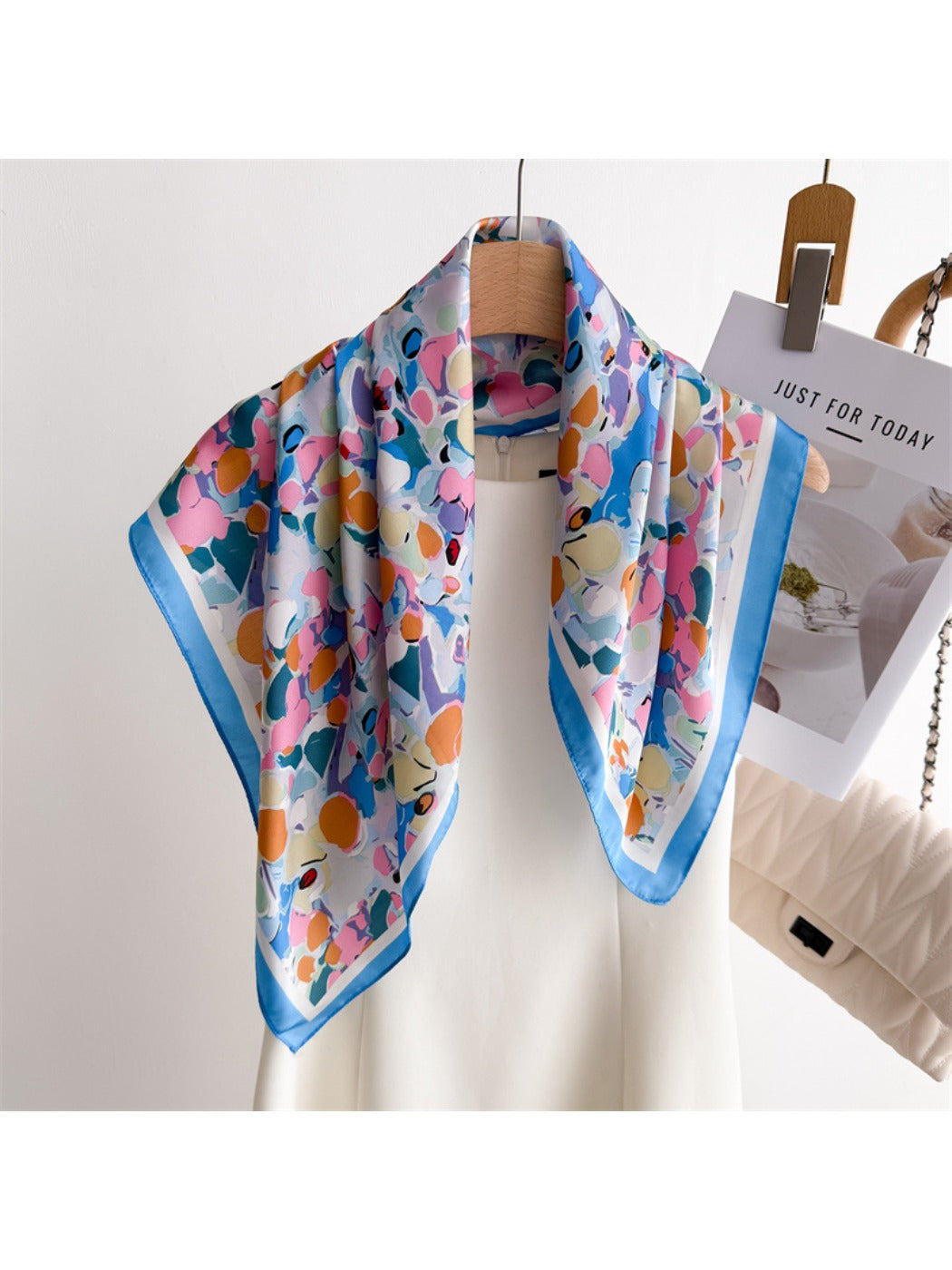 Scarvii - Colorful Dot Print Square Scarf