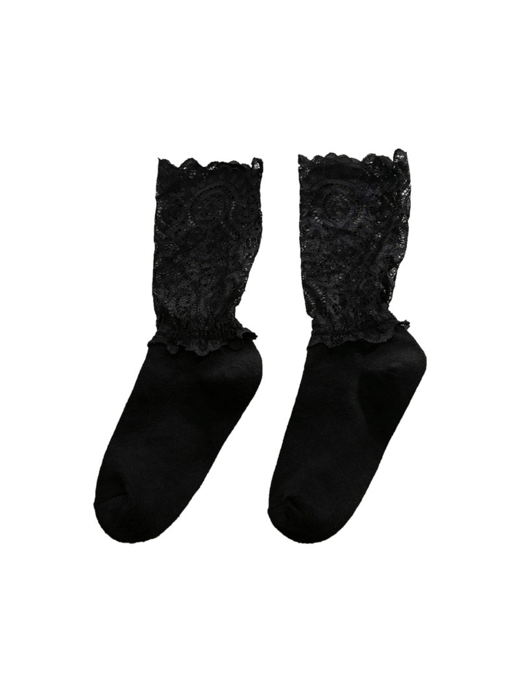 Rufia - Delicate Lace Trim Crew Socks product image 3