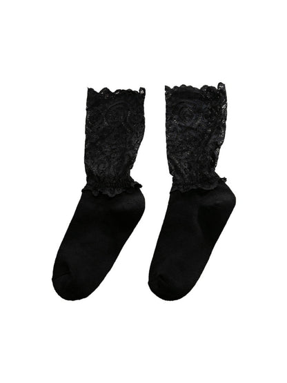 Rufia - Delicate Lace Trim Crew Socks product image 3