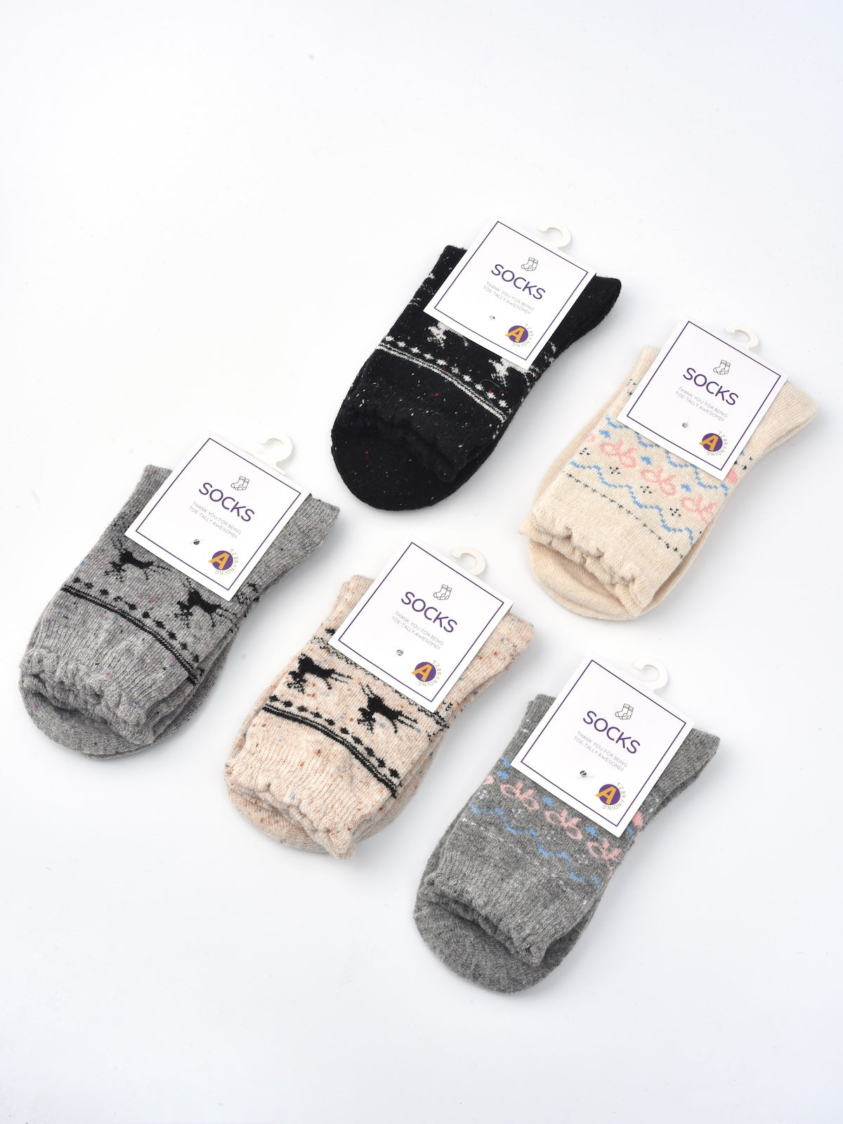 Rufia - Christmas Bow Patterned Warm Socks