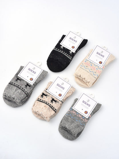 Rufia - Christmas Bow Patterned Warm Socks