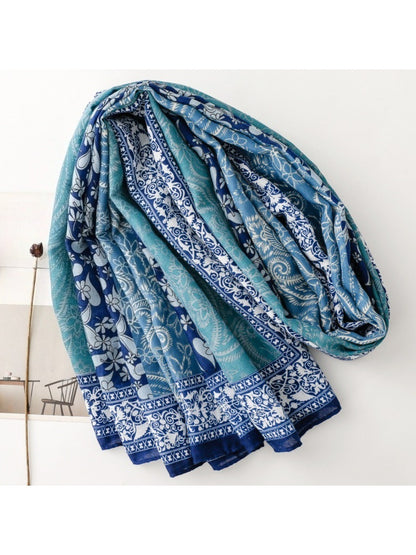 Scarvii - Paisley Print Long Scarf for Women