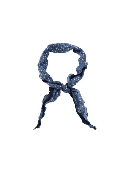 Scarvii - Floral Printed Plant Motif Triangle Bandana