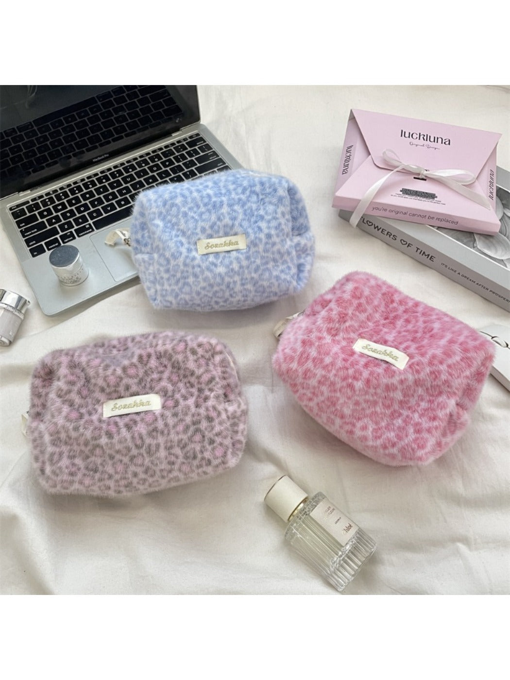 Cosbai – Leopard Plush Makeup Pouch