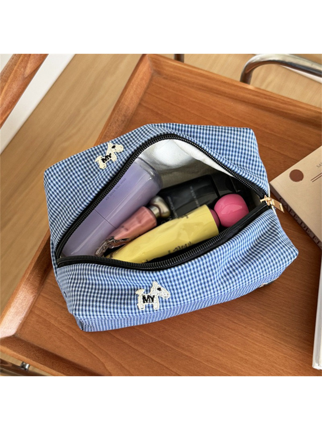 Cosbai - Dog Embroidered Cosmetic Bag - image 3