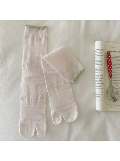 Rufia - Ruffle Trim Bow Socks