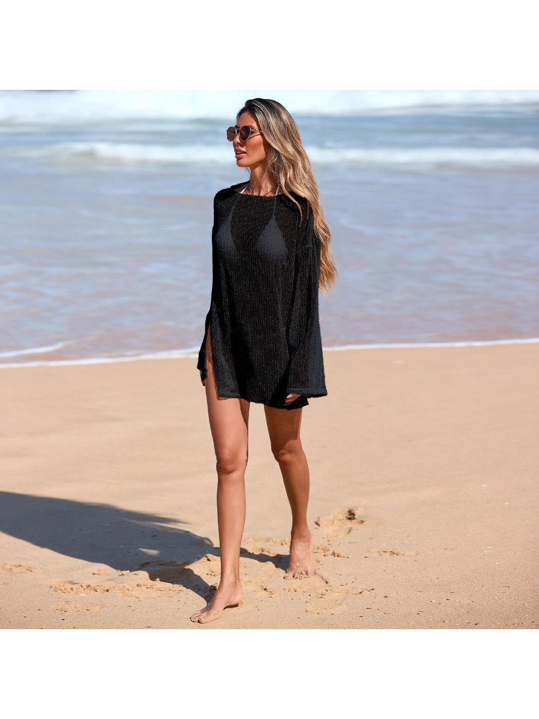 Crosa - Beach Mesh Cover Up Dress