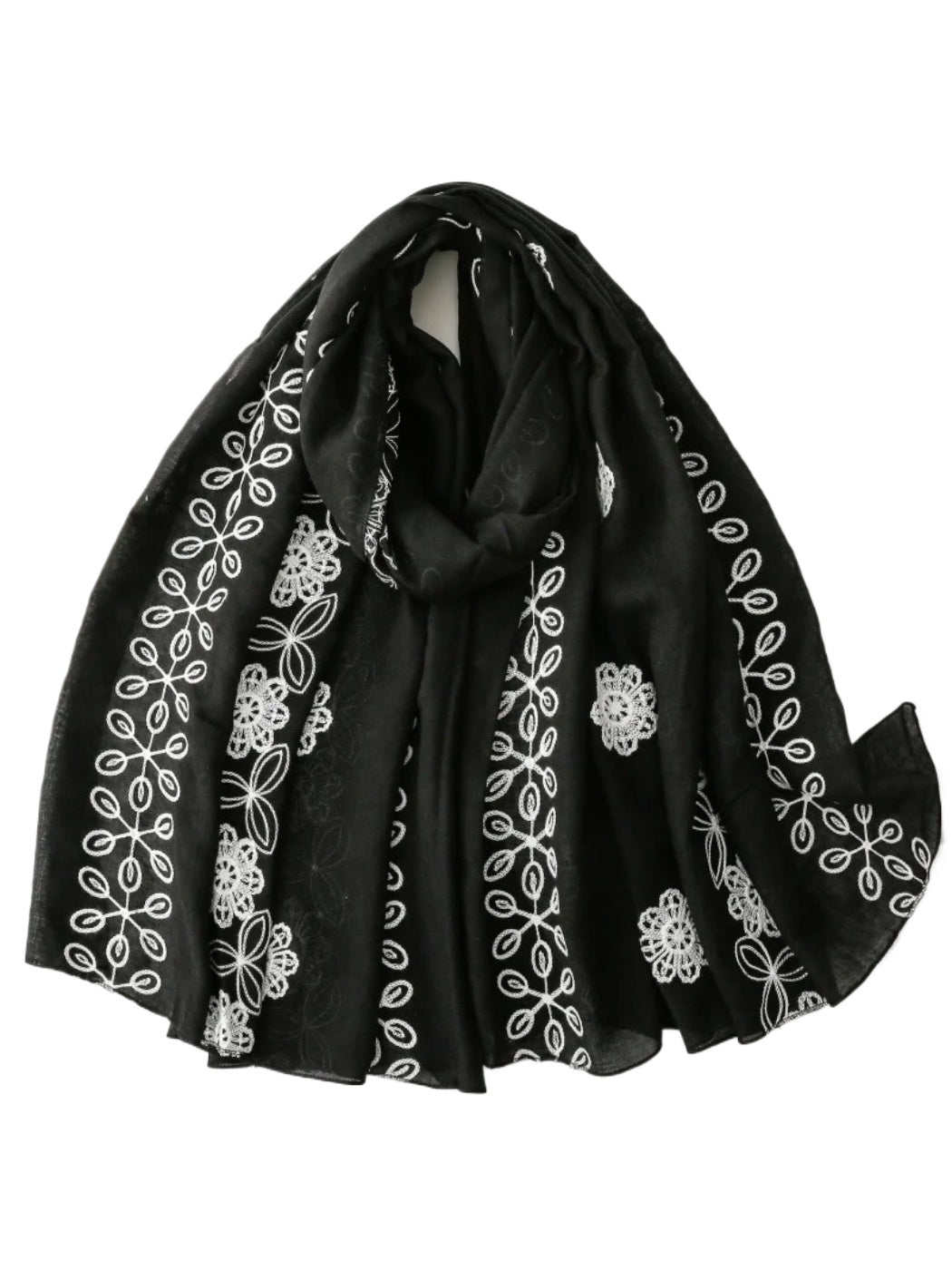 Scarvii - Floral Vine Lightweight Wrap Scarf