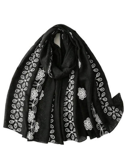 Scarvii - Floral Vine Lightweight Wrap Scarf
